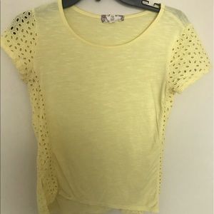 Yellow see through top.